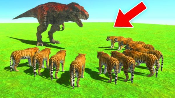 1 DINO vs 100 TIGER! wer gewinnt?
