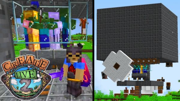 Mobile fahrende Taschen Mobfarm! 9 Zombie Spawner! - Minecraft Create Live 2 #18