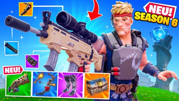 meine erste NEUE *SEASON 6* Runde & ALLE GEHEIMEN WAFFEN 😱 (KRANK) in Fortnite