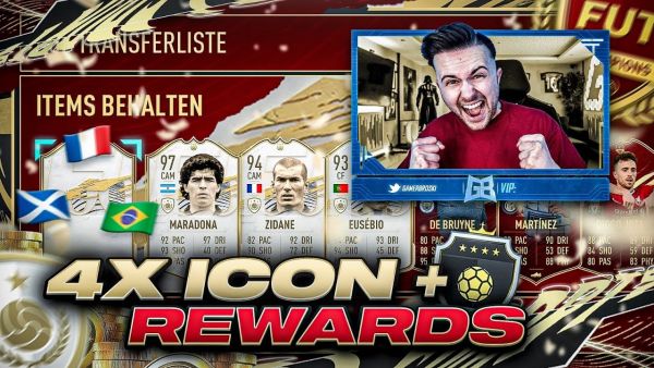 4x ICON im PACK (Sbc) + ENDLICH ELITE REWARDS 😱 FIFA 21: Fut Champions Pack Opening 🔥