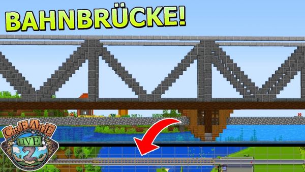 Bahnbrücke fertig! Mit diesen Tools baut sie sich von ALLEINE auf! - Minecraft Create Live 2 #27