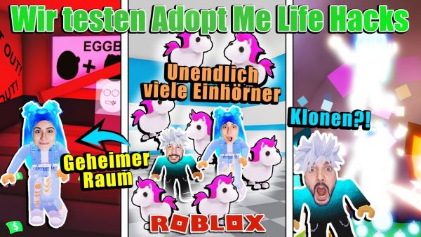 WIR TESTEN ADOPT ME LIFEHACKS! Unsichtbar, Geheimgänge, IMMER EINHORN bekommen? [Roblox Deutsch]