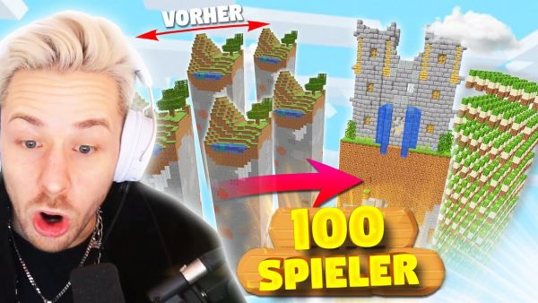 Ihr glaubt NIE was 100 SPIELER auf 100 CHUNKS in 48 Stunden in Minecraft gebaut haben!