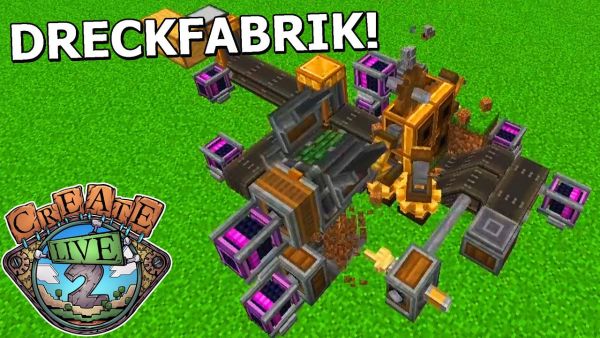 Dreckfabrik! 40.000 Erde pro Tag, Dreckschleuder, Erdrasierer & mehr! - Minecraft Create Live 2 #36