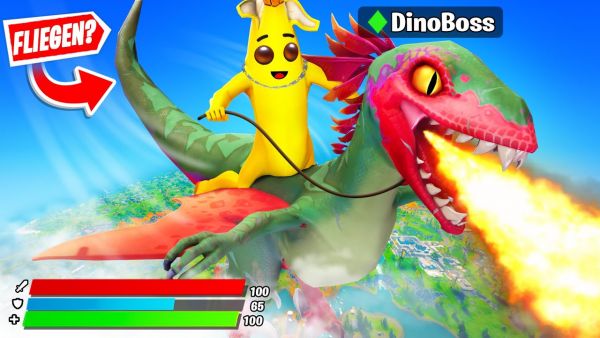 mit dem *NEUEN* DINOSAURIER BOSS FLIEGEN!? (KRANK) 😱 NEUES UPDATE in Fortnite | Braxic