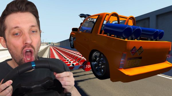 Ich Fahre durch 100 Stop Schranken Challenge! - BeamNG