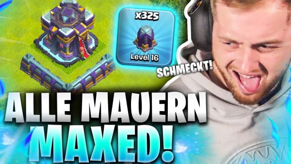 🤤😱F2P ALLE Mauern LVL 16 MAXED! - SOOO SATISFYING! | Clash of Clans Free2Pass Challenge!