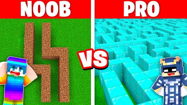 Minecraft NOOB vs PRO: RIESEN LABYRINTH BAU CHALLENGE ⛏