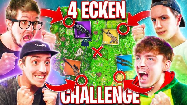 Die 4 ECKEN CHALLENGE in OG FORTNITE! 🔥😱 mit Stan, Fixx und Peen