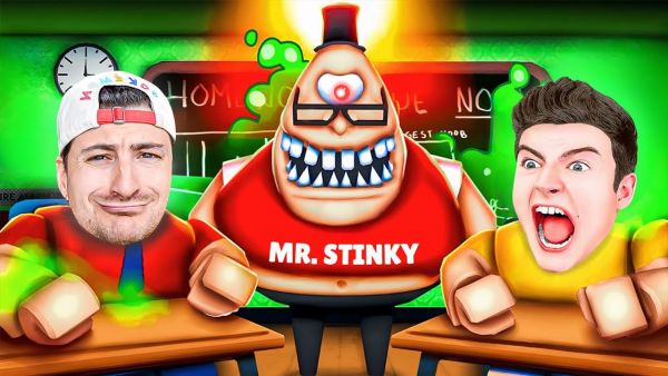 Ich PRANKE im "WER bricht SCHNELLER aus MR. STINKY's Schule Aus" in Roblox!