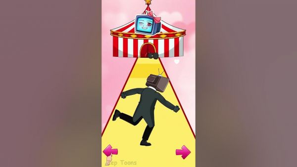 Will TV Man Pass THE AMAZING DIGITAL CIRCUS runner game play? Challenge!😊 | Funny Animation #shorts