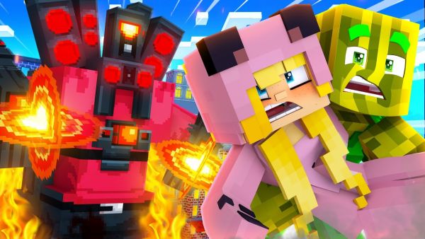MINECRAFT, ABER TITAN SPEAKERMAN VERFOLGT UNS?!