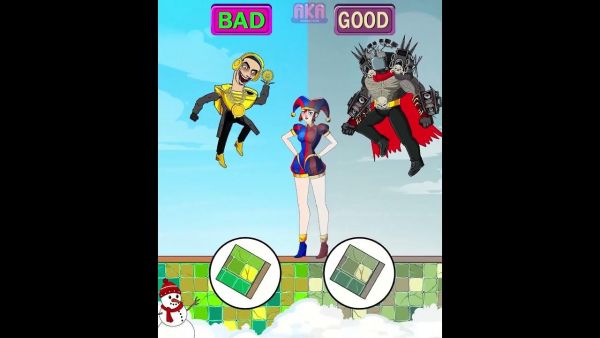 Help Pomni to Choose between Good Titan TV Man or Bad Skibidi Toilet | Funny Animation #shorts