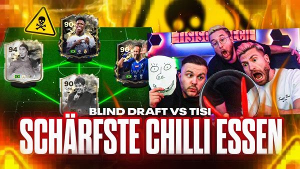 Bis einer HEULT 😂 WER muss SCHARFE CHILLI ESSEN?! 🔥 BLIND DRAFT ⚠️