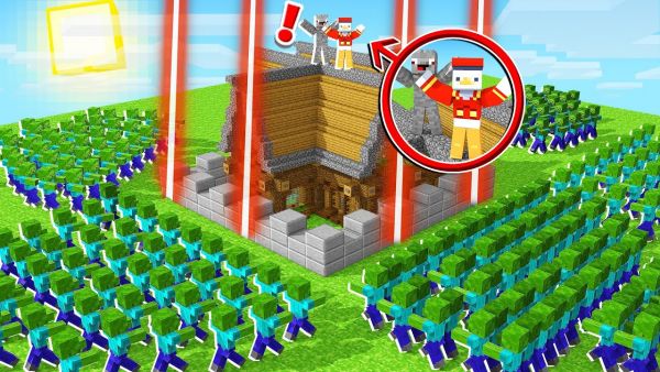 WIR BAUEN DAS SICHERSTE COMMANDBLOCK HAUS VS 100 ZOMBIES in Minecraft