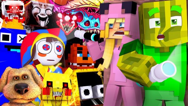 24 STUNDEN bei "ALLEN" ÜBERNACHTEN?! - Minecraft MONSTER VILLA (FINALE)