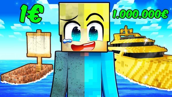 1€ vs 1.000.000€ Minecraft YACHT Bau Challenge!