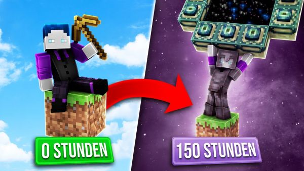 BASTIGHG SPIELT MINECRAFT ONE BLOCK DURCH (NACH 150 STUNDEN)