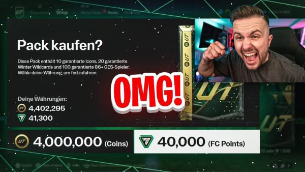 ICH habe 4.000.000 COINS für PACKS ausgegeben… ⚠️ (dumm)