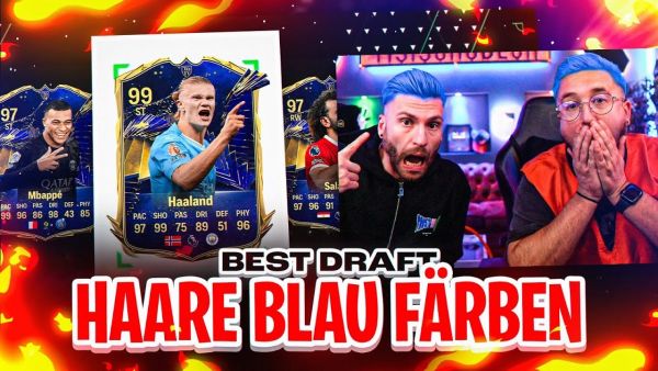 Wer muss seine HAARE BLAU FÄRBEN zum TOTY 😱😳 TEAM OF THE YEAR Draft Battle !! EA FC 24