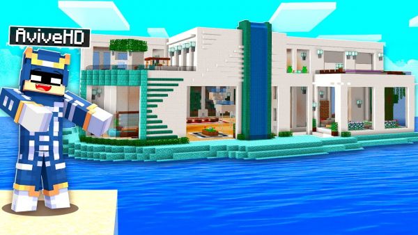 Meine neue WASSERKRIEGER VILLA in MINECRAFT! (YouTuber Insel)