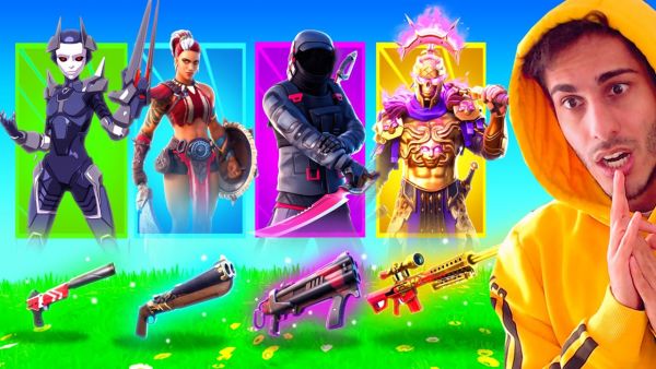 Zufällige BOSS Skin Waffen ITEM Challenge in Fortnite!