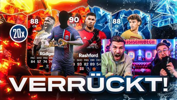 GEEEIIILLL 😍 KRANKER FIRE vs ICE DOUBLE WALKOUT 😱 20x FC VERSUS im PACK OPENING 🔥 EA FC 24