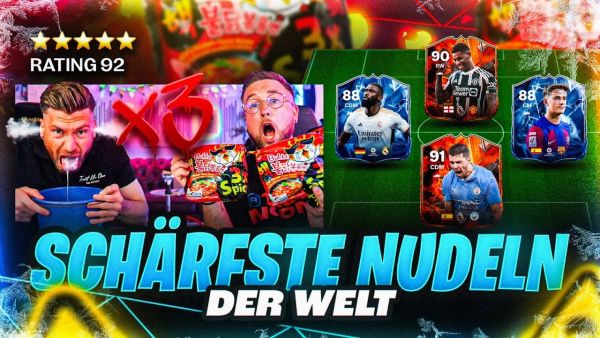Wer muss SCHÄRFSTE NUDELN der WELT ESSEN🔥🔥Fut Draft CHALLENGE EA FC 24 !!