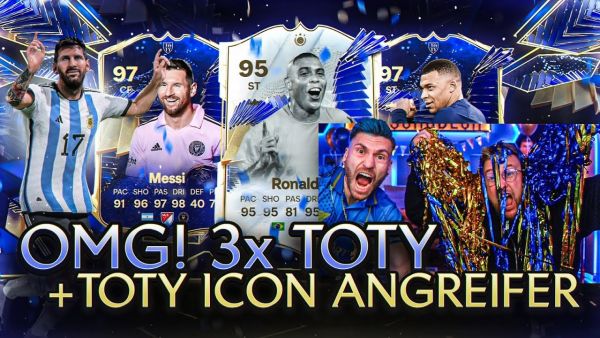 OMG!! 3x TOTY + TOTY ICON Angreifer GEZOGEN 😱😍 TOTY WETTE GEWONNEN ✅ EA FC 24