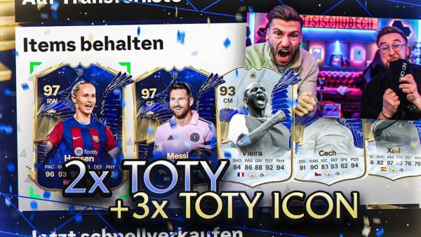 BIIIGGG!! 2x TOTY STÜRMER + 3x TOTY ICON GEZOGEN 😱 Wie KRANK ist DAS DENN 😍 EA FC 24