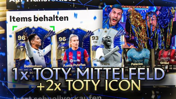 WIIICHHTIIGGG 😍 TOTY Mittelfeld + 2x TOTY ICON GEZOGEN 😱 EA FC 24